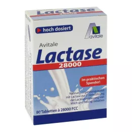 LACTASE 28,000 FCC tablets in dispenser, 80 pcs