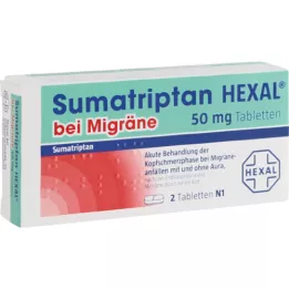 SUMATRIPTAN HEXAL for migraines 50 mg tablets,pcs