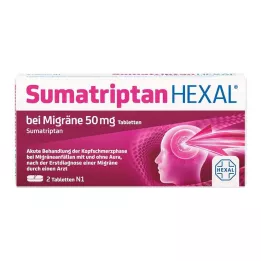 SUMATRIPTAN HEXAL for migraine 50 mg tablets, 2 pcs