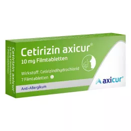 CETIRIZIN axicur 10 mg film-coated tablets, 7 pcs
