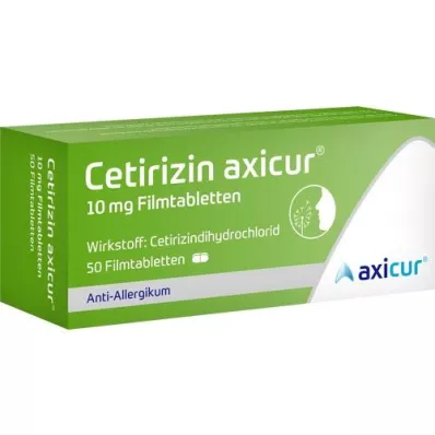 CETIRIZIN Axicur 10 mg film -coated tablets, 50 pcs