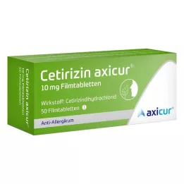 CETIRIZIN axicur 10 mg film-coated tablets, 50 pcs