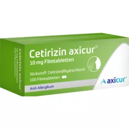 CETIRIZIN Axicur 10 mg film -coated tablets, 100 pcs