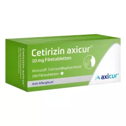 CETIRIZIN axicur 10 mg film-coated tablets, 100 pcs