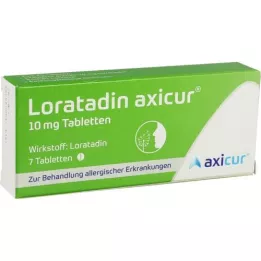 LORATADIN Axicur 10 mg tablets, 7 pcs