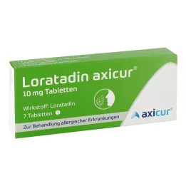 LORATADIN axicur 10 mg tablets, 7 pcs