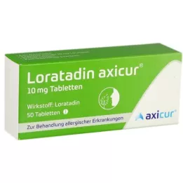 LORATADIN Axicur 10 mg tablets, 50 pcs