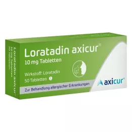 LORATADIN axicur 10 mg tablets, 50 pcs
