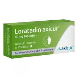 LORATADIN axicur 10 mg tablets, 100 pcs