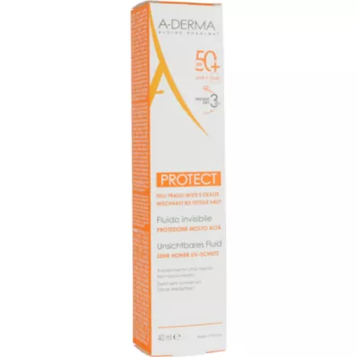 A-DERMA PROTECT SPF 50+ Invisible Fluid, 40ml