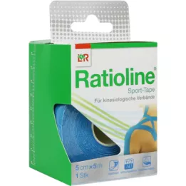RATIOLINE Sport-Tape 5 cmx5 m turquoise, 1 pcs