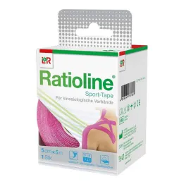 Ratioline sports tape 5 cmx5 m pink, 1 piece