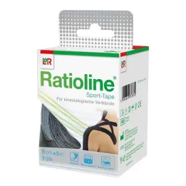 Ratioline sports tape 5 cmx5 m black, 1 piece