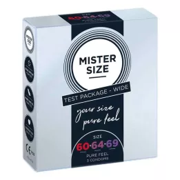 MISTER Size Trial Pack 60-64-69 Condoms, 3 pcs