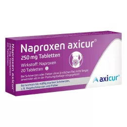 NAPROXEN axicur 250 mg tablets, 20 pcs