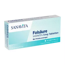 FOLSÄURE SANAVITA 5 mg tablets, 50 pcs