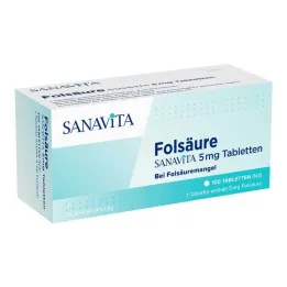 Folic acid Sanavita 5 mg tablets, 100 pcs