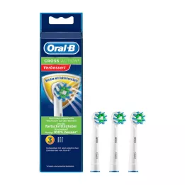 ORAL B CrossAction brush heads against bacteria, 3 pcs