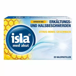 ISLA MED acute citrus honey pastilles, 20 pcs