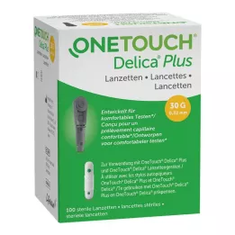 ONE TOUCH Delica Plus needle lancets, 100 pcs
