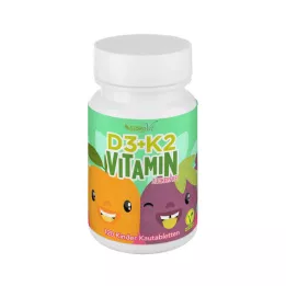 VITAMIN D3+K2 children chewable tablets vegan, 120 pcs