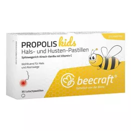Beecraft Propolis Hales and Cough Pastilles Kids, 30 pcs