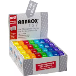 ANABOX 1x7 rainbow with compartment dividers, 1 piece