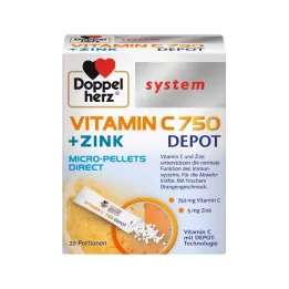DOPPELHERZ Vitamin C 750 Depot system pellets, 20 pcs