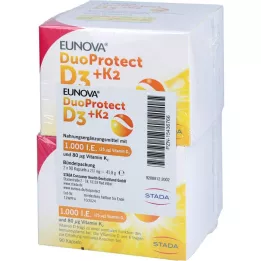 EUNOVA Duoprotect D3+K2 1,000 I.E./80 μg Kps.kombi, 2x90 pcs
