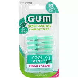 GUM Soft-Picks Comfort Flex menta közepes, 40 db