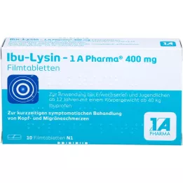 IBU-LYSIN 1A Pharma 400 mg filmomhulde tabletten, 10 st