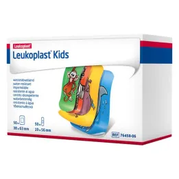 Leukoplast kids strips 38x63mm / 19x56mm 50 pieces each, 100 pieces each