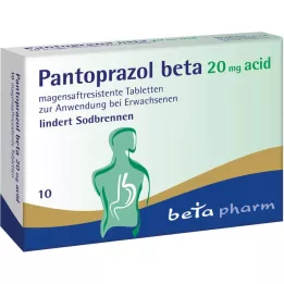 PANTOPRAZOL Beta 20 mg acid gastric saftres.ablets, 10 pcs