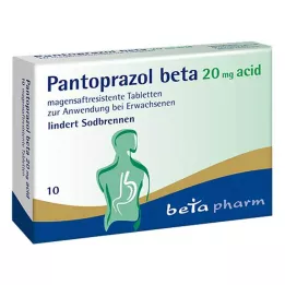 PANTOPRAZOL beta 20 mg acid gastro-resistant tablets, 10 pcs