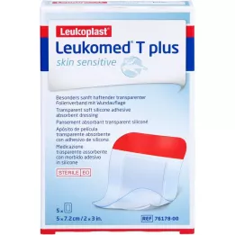 LEUKOMED T Plus Skin sensitive sterile 5x7.2 cm, 5 pcs