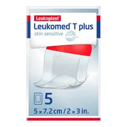 Leukomed® T plus skin sensitive 5x7.2 cm, 5 pcs