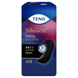 TENA SILHOUETTE Insoles mini noir, 18 pieces