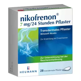 NIKOFRENON 7 mg/24 hours transdermal patch, 28 pcs