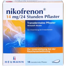 NIKOFRENON 14 mg/24 hours plaster transdermal, 14 pcs