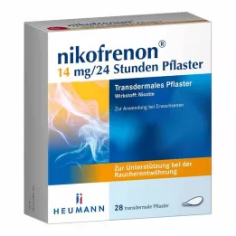 NIKOFRENON 14 mg/24 hours transdermal patch, 28 pcs