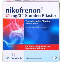 NIKOFRENON 21 mg/24 hours plaster transdermal, 14 pcs