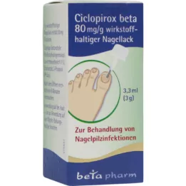 CICLOPIROX Beta 80 mg/g active ingredient. Nail polish, 3.3 ml