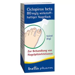 CICLOPIROX beta 80 mg/g active ingredient nail polish, 6.6 ml
