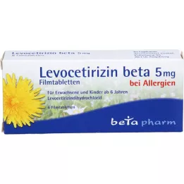 LEVOCETIRIZIN Beta 5 mg -elokuvan päällystetyt tabletit, 6 kpl