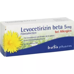LEVOCETIRIZIN Beta 5 mg film -coated tablets, 50 pcs