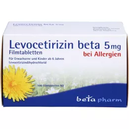 LEVOCETIRIZIN beta 5 mg filmdrasjerte tabletter, 100 stk