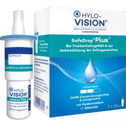 HYLO-VISION Safedrop plus eye drops, 2x10 ml