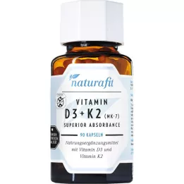 NATURAFIT Vitamin D3+K2 MK-7 superior absorb.caps., 90 pcs
