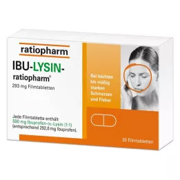 IBU-LYSIN-ratiopharm 293 mg film-coated tablets, 20 pcs