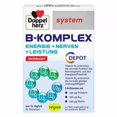 DOPPELHERZ B-complex system tablets, 60 pcs DOPPELHERZ B-complex system tablets, 60 pcs